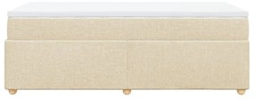 Cama com molas/colchão 90x190 cm tecido cor creme