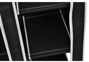 Roupeiro dobrável preto 110 x 45 x 175 cm