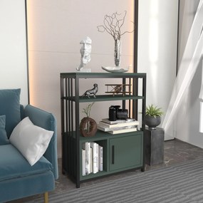 Estante Letos – Verde e Preto – 60 cm x 80 cm x 29,6 cm