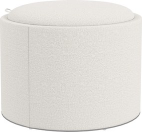 HOMCOM Pufe estofado, linho, armazenamento oculto, tampa reversível, 5 6cm x 56 cm x 42 cm, Creme + Natural | Aosom Portugal