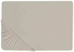 Lençol-capa em algodão taupe 90 x 200 cm JANBU Beliani