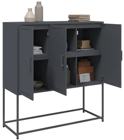 Aparador alto 100,5x39x107 cm aço antracite