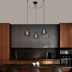 Candeeiro de Teto Tortum – Preto – 110 cm x 113 cm