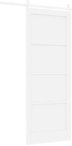 Porta Deslizante vidaXL com Conjunto de Hardware Branco 83x211 cm Made