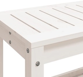 Banco de jardim 82,5x35x45 cm madeira de pinho maciça branco