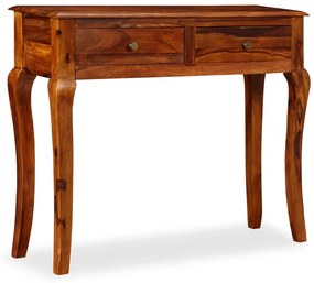 vidaXL Mesa consola em madeira de acácia maciça 90x32x76 cm