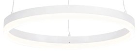 Candeeiro de suspensão design branco 40 cm incl. LED regulável em 3 níveis - Anello Moderno