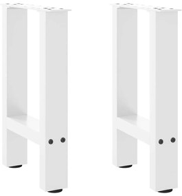 vidaXL Pés para mesa de centro , brancos, 2 peças, 38x(42-43) cm, aço