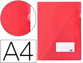 Bolsa Dossier Din A4 Polipropileno 180 Microns Vermelho Translúcido