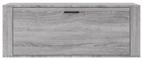 Sapateira de parede 100x35x38 cm derivados madeira cinza sonoma