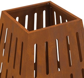 Fogueira Quadrada vidaXL 50x50x70 cm em Aço Envelhecido