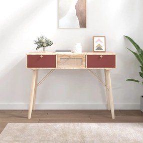 vidaXL Mesa consola c/ gavetas 105x30x75 cm derivados de madeira