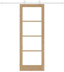 Porta Deslizante vidaXL com Conjunto de Ferragens 'ORKDAL'Madeira Maci