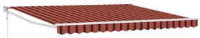 Toldo Retrátil Automático Laranja e Marrom 400x300 cm