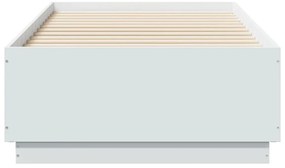 Estrutura de cama 90x190 cm derivados de madeira branco