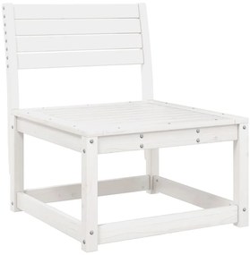 5 pcs conjunto de sofás de jardim madeira pinho maciça branco