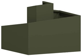 Vaso de Metal Verde-Azeitona Metal Médio Empilhável