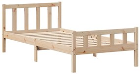 Cama sem colchão 100x200 cm madeira de pinho maciça