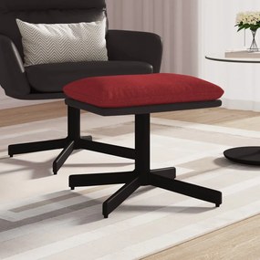 vidaXL Apoio de pés 60x60x36 cm tecido/couro artificial vermelho tinto