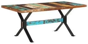Mesa de jantar 180x90x76 cm madeira reciclada maciça