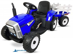 Trator infantil eletrico Peketrac 5100 12V Rodas de borracha Azul