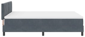 Cama Box com Colchão vidaXL Cinza Escuro 140x200 cm Veludo