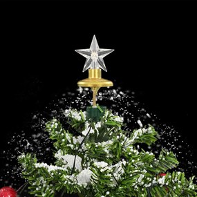 Árvore de Natal com neve base formato guarda-chuva 75 cm verde