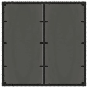 Conjunto de Jantar de Jardim vidaXL de 5 Peças Preto Rattan Polimérico