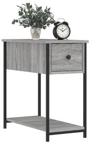Mesa de cabeceira 30x60x60 cm derivados madeira sonoma cinza