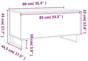 Mesa de centro 90x44,5x45 cm derivados de madeira branco