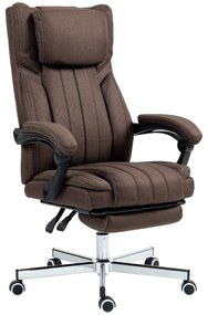 Vinsetto Cadeira de Escritório com 6 Pontos de Massagem por Vibração Reclinável com Altura Ajustável 65x61x101-113 cm Marrom Escuro | Aosom Portugal