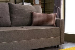 Sofá-Cama de 3 Lugares Ece – Castanho – 215x88x90 cm