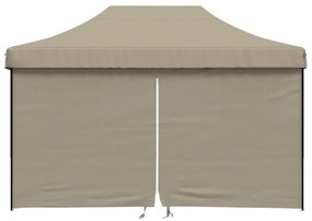 Tenda p/ festas pop-up dobrável c/ 4 paredes cinza-acastanhado