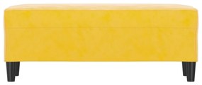 Banco 100x35x41 cm veludo amarelo