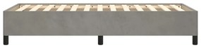Estrutura de cama sem colchão 90x200 cm veludo cinzento-claro