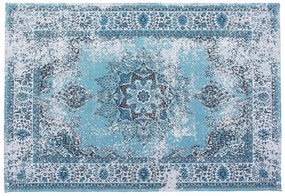 Tapete de algodão azul claro 140 x 200 cm ALMUS Beliani