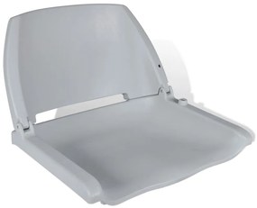 Assento de barco s/ almofada e c/ encosto dobrável cinzento
