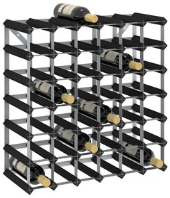 Garrafeira para 42 garrafas madeira de pinho maciça preto