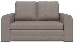 Sofá Cama de Chão 2-em-1 Taupe 148x71x83 cm Tecido
