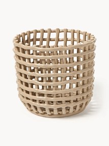 Cesto de arrumação em cerâmica artesanal Nalan, Alt 21 cm