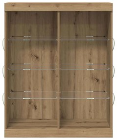 Sideboard com Luzes LED Carvalho Artesanal 41x37x100 cm