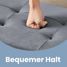 Banco com espaço de arrumação em veludo 38 x 38 x 38 cm cinzento ardósia