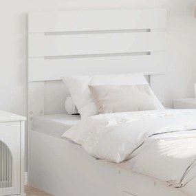 vidaXL Cabeceira com cabeceira Branco 90 cm Madeira processada