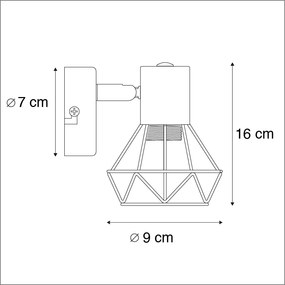 Conjunto de 4 pontos art déco giratórios e inclináveis de latão - Mosh 1 Moderno