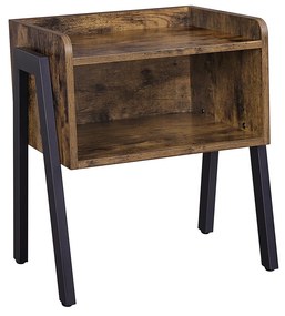 Mesa de cabeceira com compartimento aberto e base de aço | VASAGLE | 46 x 35 x 51,5 cm | antique | LET54X.