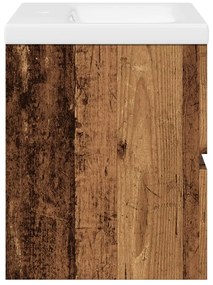 Armário com lavatório embutido madeira velha