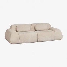 Sofá Modular De 2 Peças Em Chenille Embalado A Vácuo Merida Chenille Grossa Bege Tapioca - Sklum