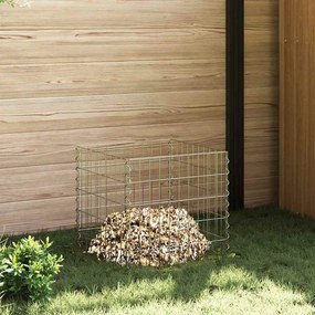 vidaXL Compostor Quadrado 50 x 50 x 50 cm Ferro