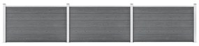 vidaXL Painel de vedação para jardim 526x106 cm WPC cinzento
