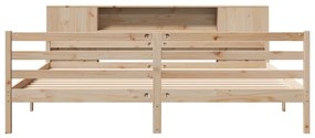 Cama com estante sem colchão 200x200 cm pinho maciço